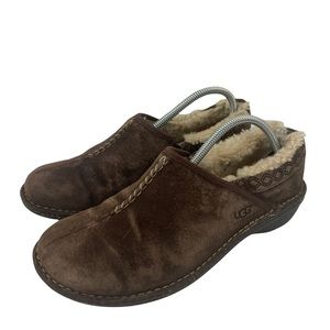 UGG Bettey Clogs Mules Brown Suede Slip On women’s shoes Size 10